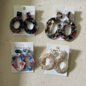 Earrings set of 4